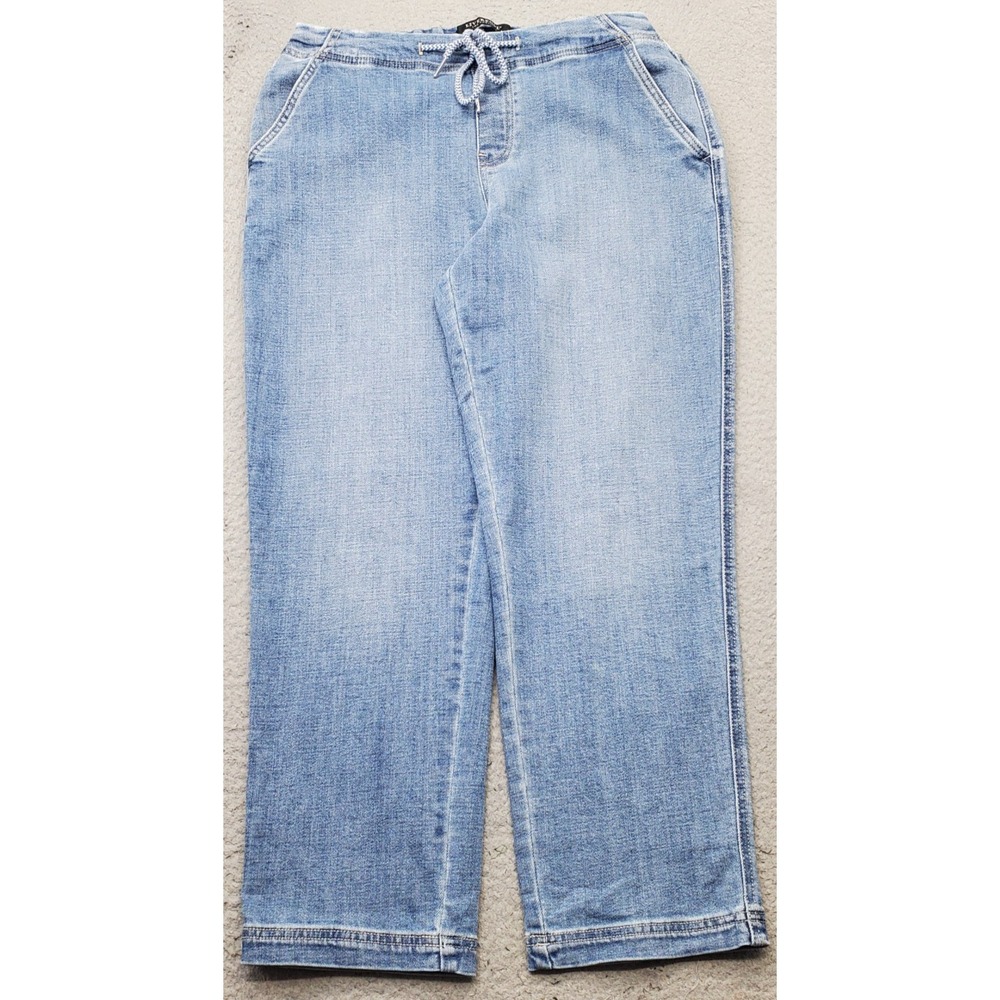 Liverpool Jeans Womens 10/30 Blue Denim Mid Wash Drawstring Waist Streetwear